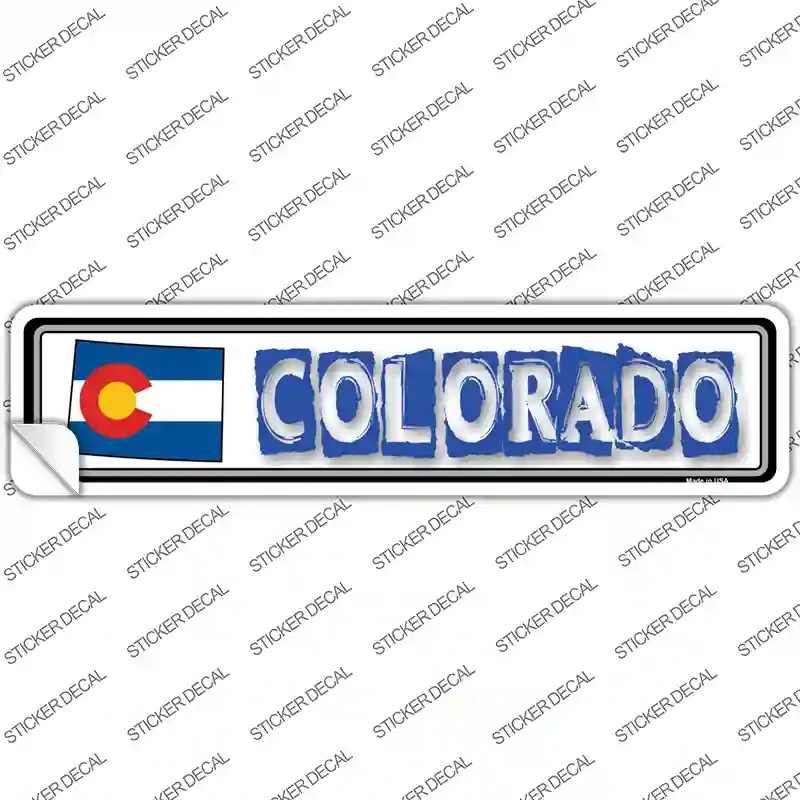 K-305s-S Colorado Outline Novelty Narrow Sticker Decal - Small
