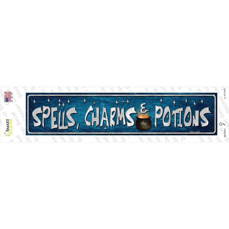 K-1347s-M Spells Charms Potion Novelty Narrow Sticker Decal - Medium
