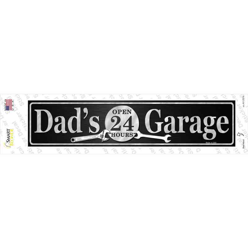 K-1357s-M Dads Garage Novelty Narrow Sticker Decal - Medium