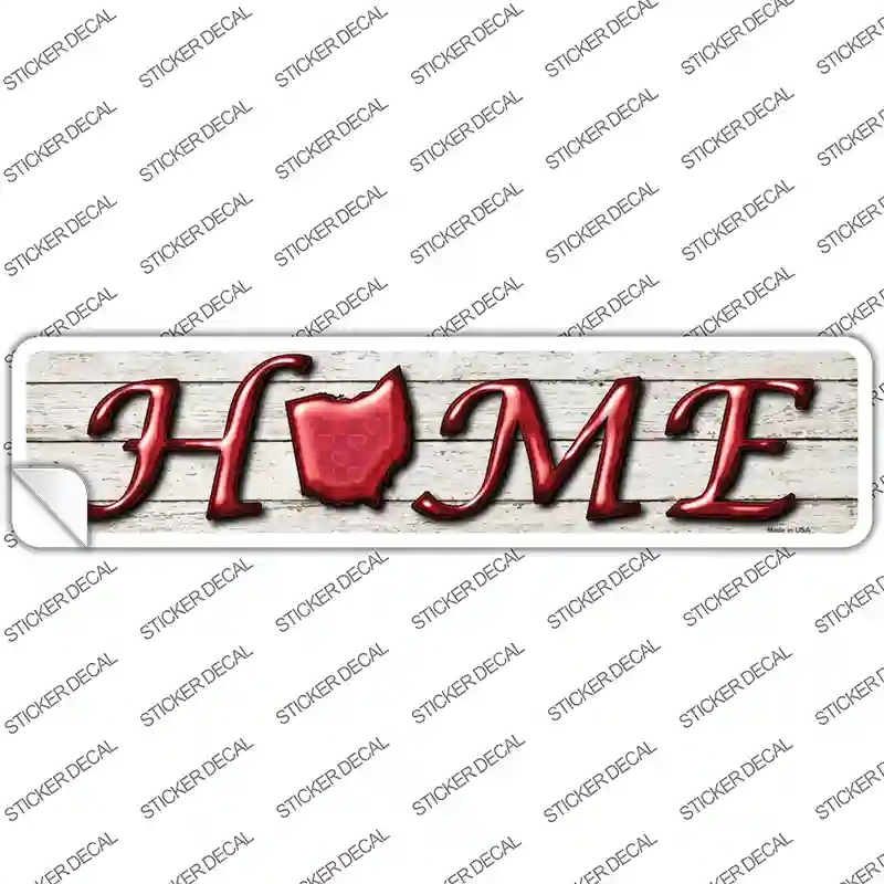 K-773s-S Ohio Home Outline Novelty Narrow Sticker Decal - Small