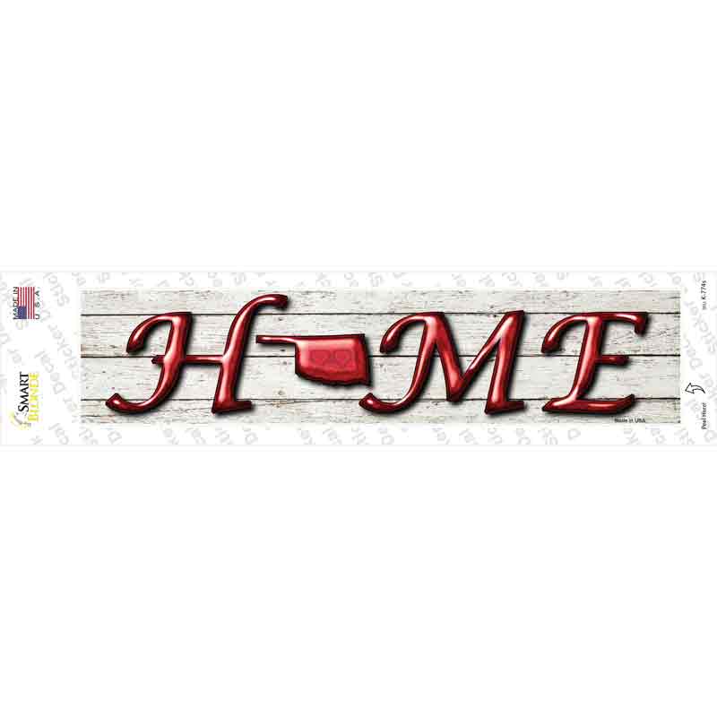 K-774s-M Oklahoma Home Outline Novelty Narrow Sticker Decal - Medium