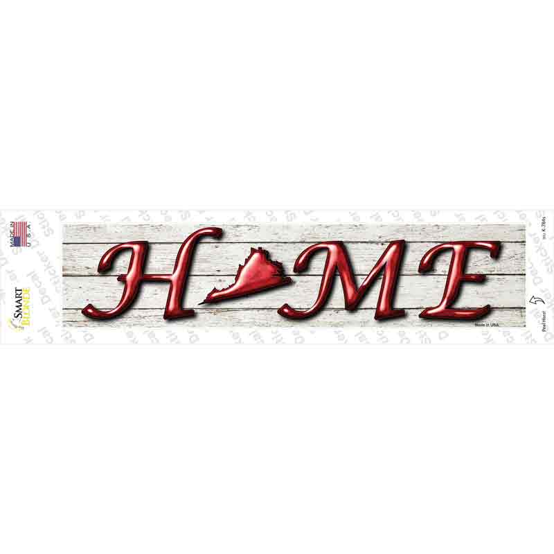 K-784s-M Virginia Home Outline Novelty Narrow Sticker Decal - Medium