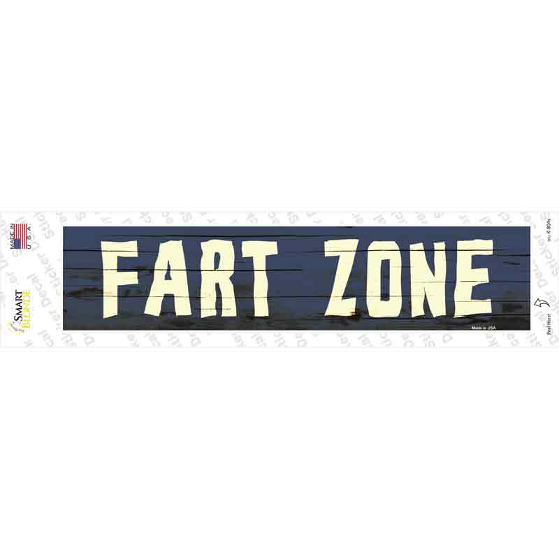 K-804s-M Fart Zone Novelty Narrow Sticker Decal - Medium