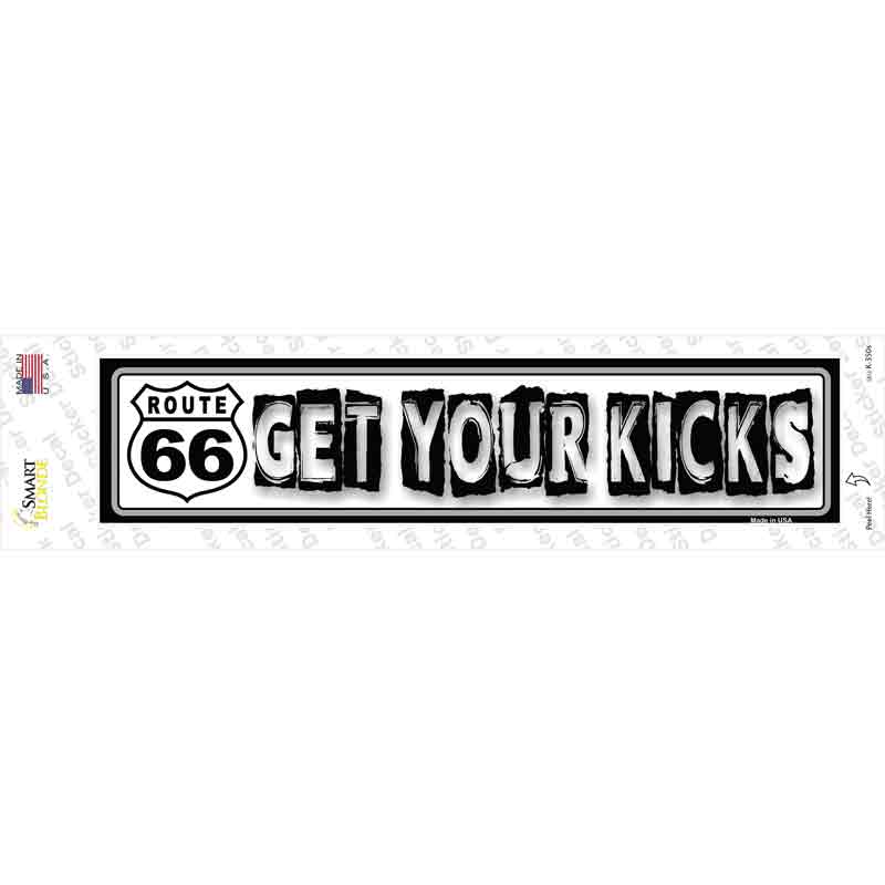 K-350s-M Route 66 Get Your Kicks Novelty Narrow Sticker Decal - Medium