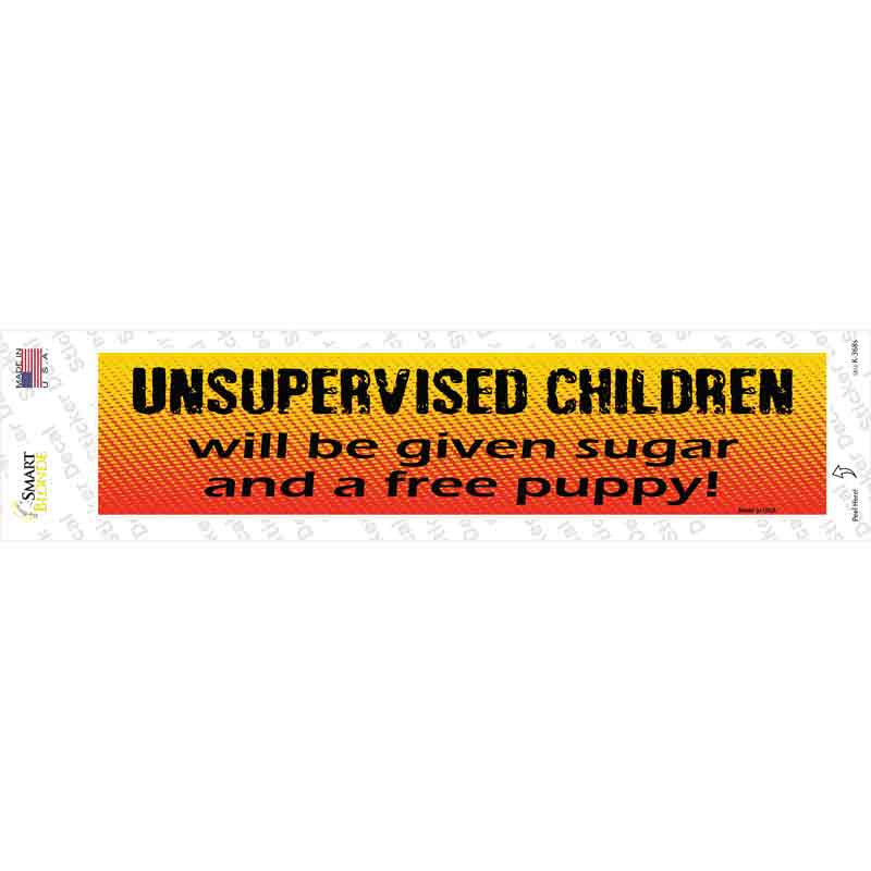 K-368s-M Unsupervised Children Novelty Narrow Sticker Decal - Medium