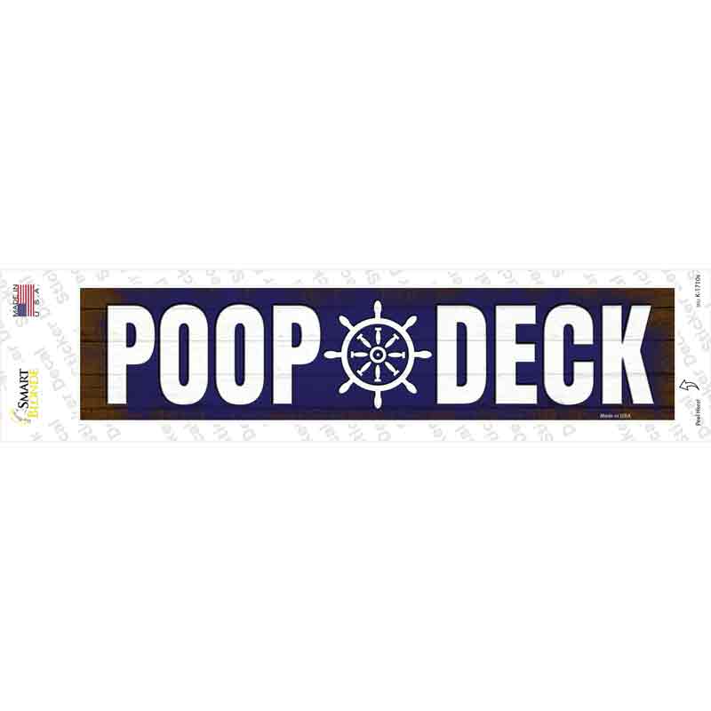 K-1710s-M Poop Deck Novelty Narrow Sticker Decal - Medium