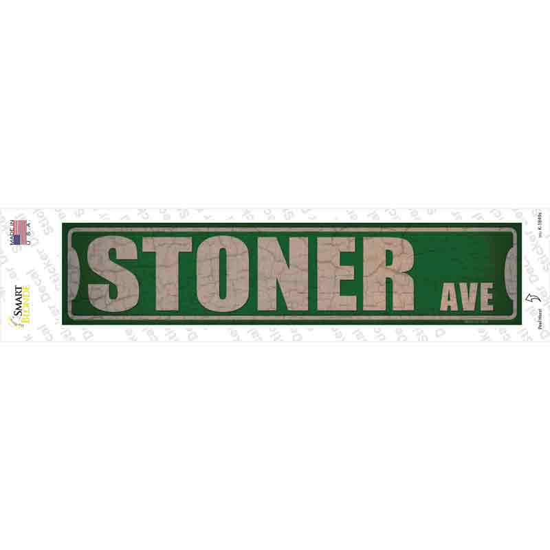 K-1849s-M Stoner Ave Novelty Narrow Sticker Decal - Medium