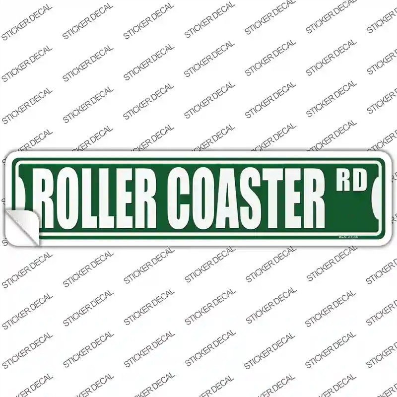 K-1869s-L Roller Coaster Rd Novelty Narrow Sticker Decal - Large