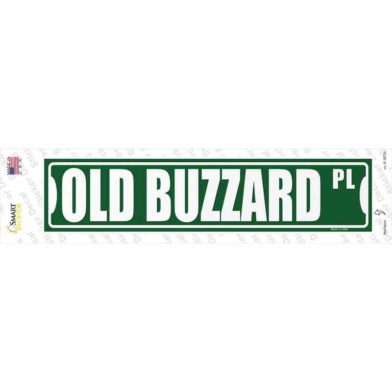 K-1872s-M Old Buzzard Pl Novelty Narrow Sticker Decal - Medium