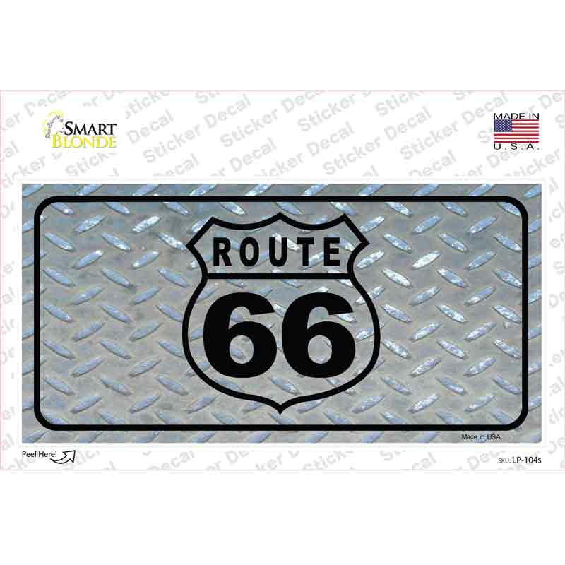 LP-104s-M Route 66 Shield Diamond Novelty Sticker Decal - Medium