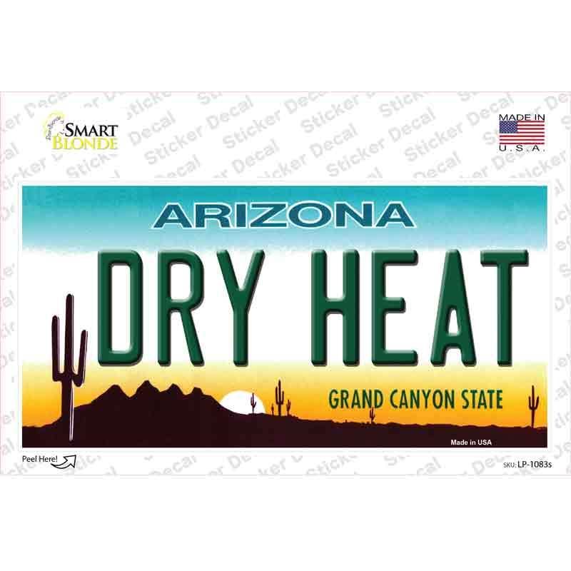 LP-1083s-M Dry Heat Arizona Novelty Sticker Decal - Medium