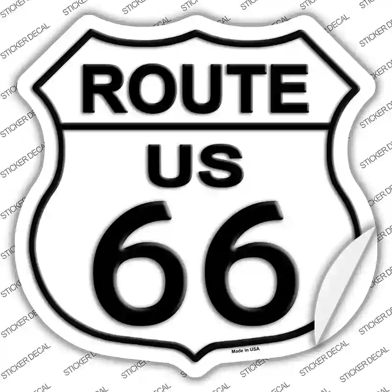 HS-100s-S Route 66 Novelty Highway Shield Sticker Decal - Small