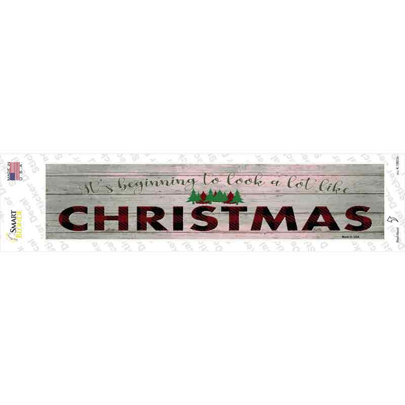 K-1803s-M Look A Lot Like Christmas Novelty Narrow Sticker Decal - Medium