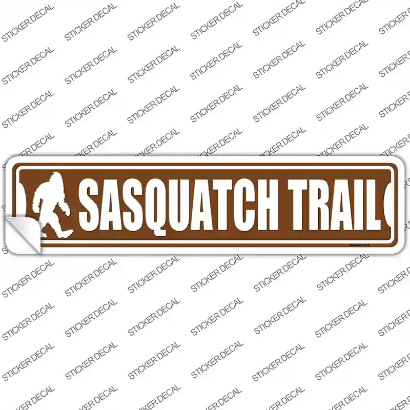 K-1828s-L Sasquatch Trail Novelty Narrow Sticker Decal - Large