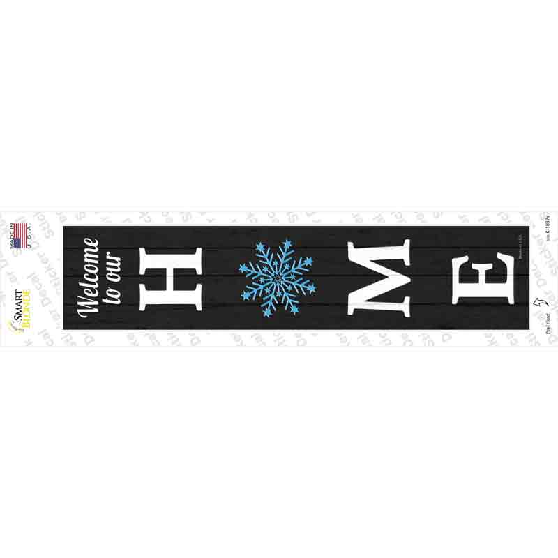 K-1837s-M Home Snowflake Novelty Narrow Sticker Decal - Medium