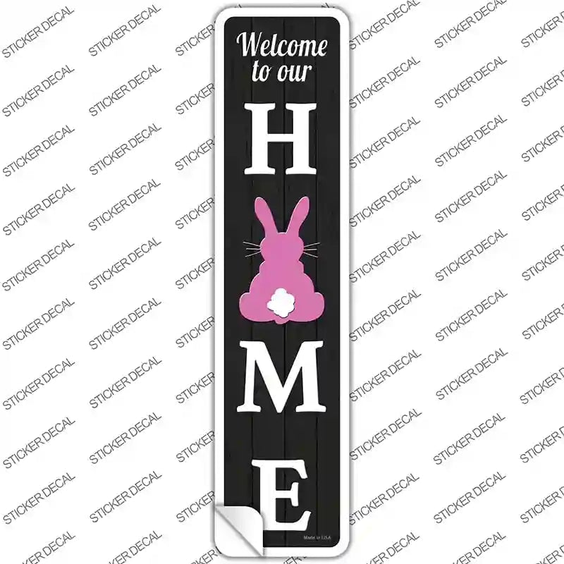 K-1840s-L Home Bunny Novelty Narrow Sticker Decal - Large