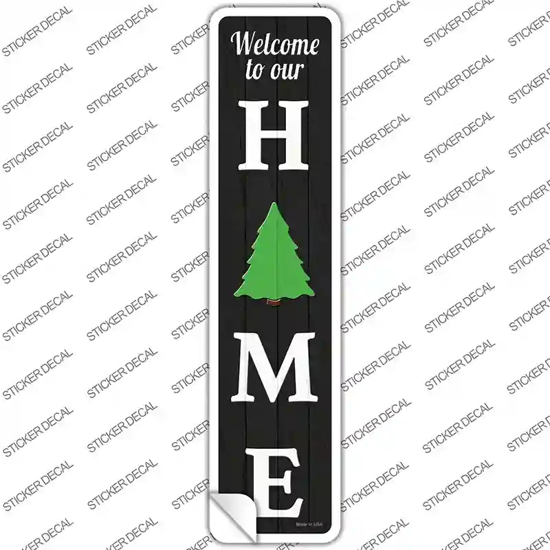 K-1847s-L Home Christmas Tree Novelty Narrow Sticker Decal - Large