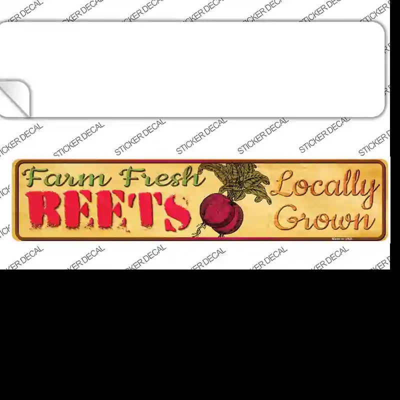 K-662s-L Farm Fresh Beets Novelty Narrow Sticker Decal - Large