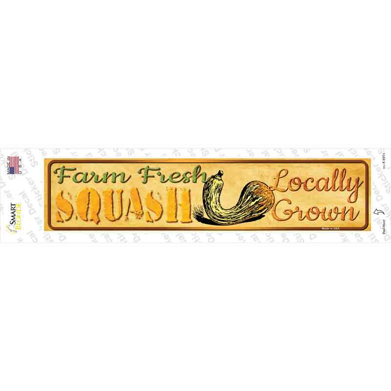 K-691s-M Farm Fresh Squash Novelty Narrow Sticker Decal - Medium