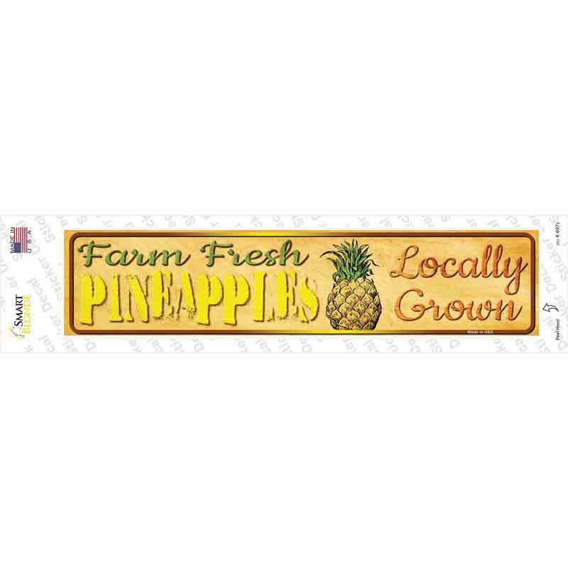 K-697s-M Farm Fresh Pineapples Novelty Narrow Sticker Decal - Medium