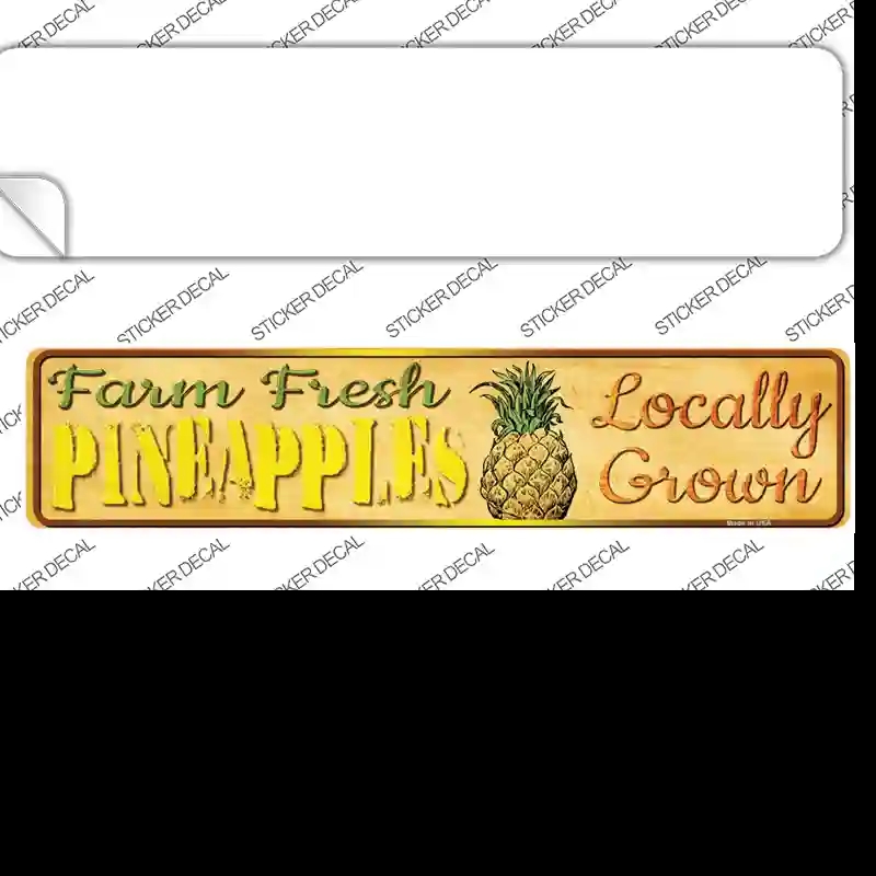 K-697s-XL Farm Fresh Pineapples Novelty Narrow Sticker Decal - Extra Large
