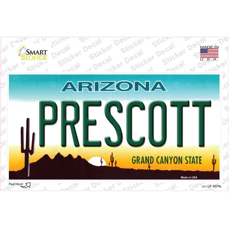 LP-1074s-M Prescott Arizona Novelty Sticker Decal - Medium