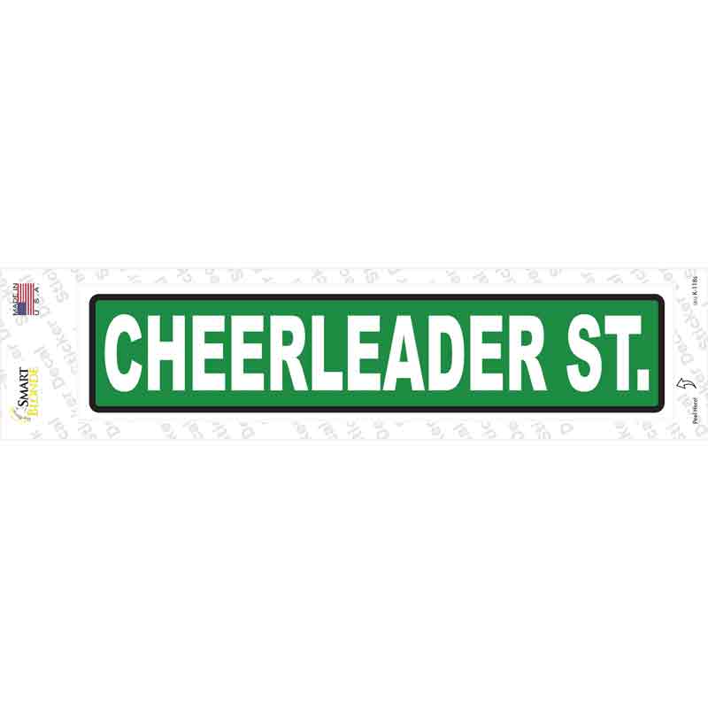 K-118s-M Cheerleader St. Novelty Narrow Sticker Decal - Medium