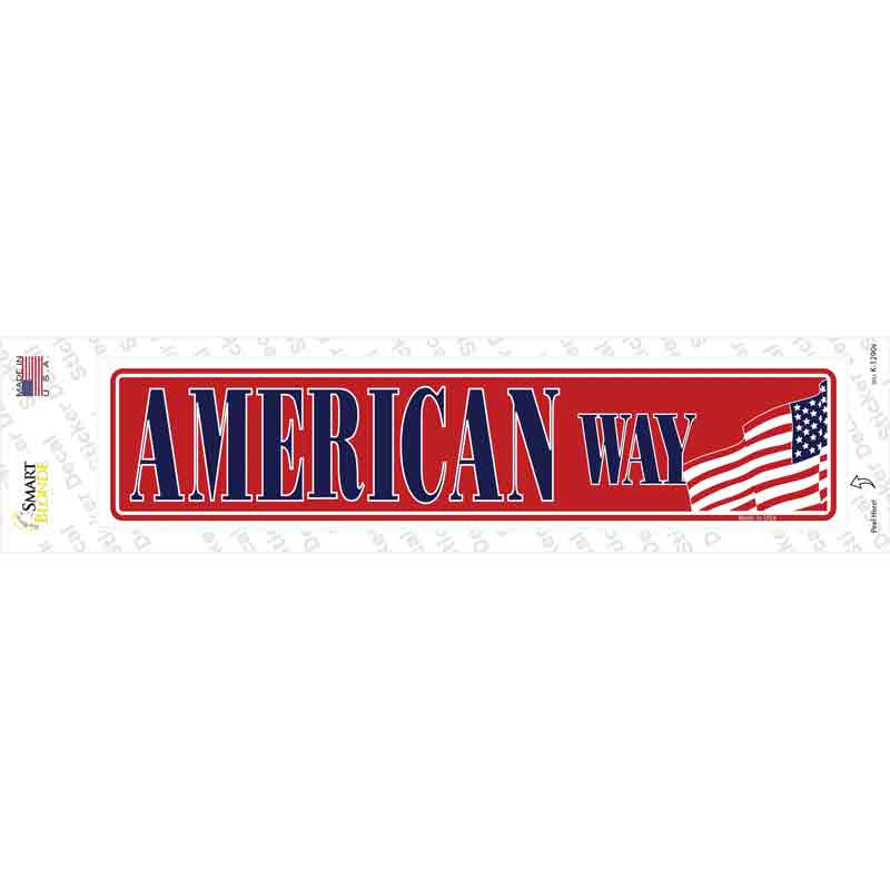 K-1290s-M American Way Novelty Narrow Sticker Decal - Medium