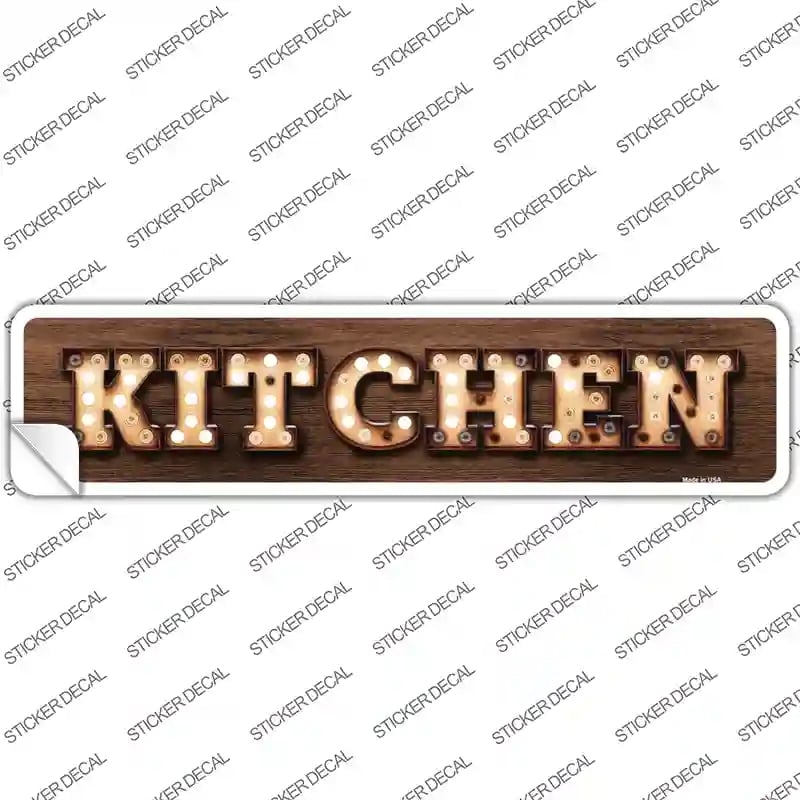 K-823s-S Kitchen Bulb Lettering Novelty Narrow Sticker Decal - Small