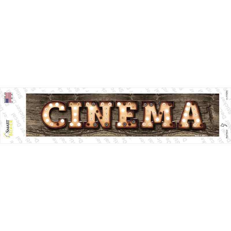 K-826s-M Cinema Bulb Lettering Novelty Narrow Sticker Decal - Medium