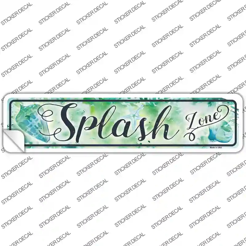 K-860s-XL Splash Zone Novelty Narrow Sticker Decal - Extra Large