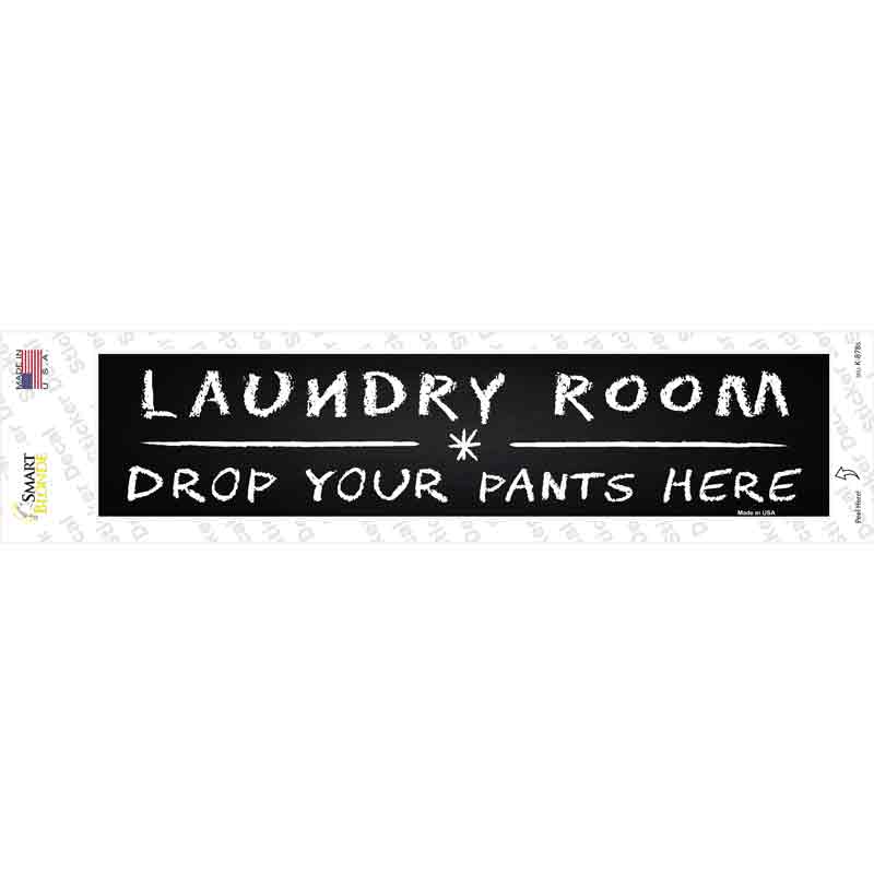 K-878s-M Laundry Room Novelty Narrow Sticker Decal - Medium