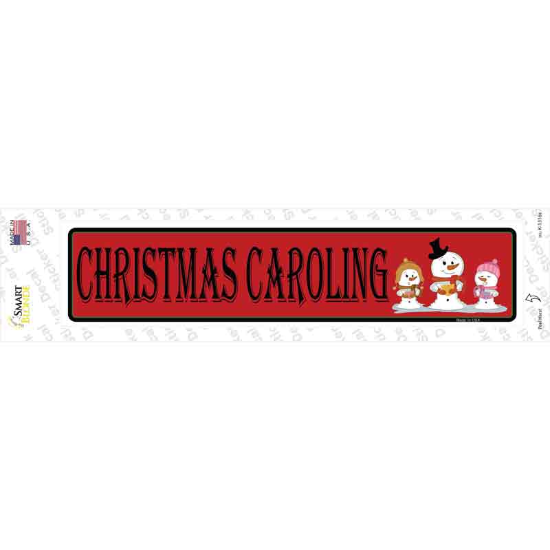 K-1316s-M Christmas Caroling Novelty Narrow Sticker Decal - Medium
