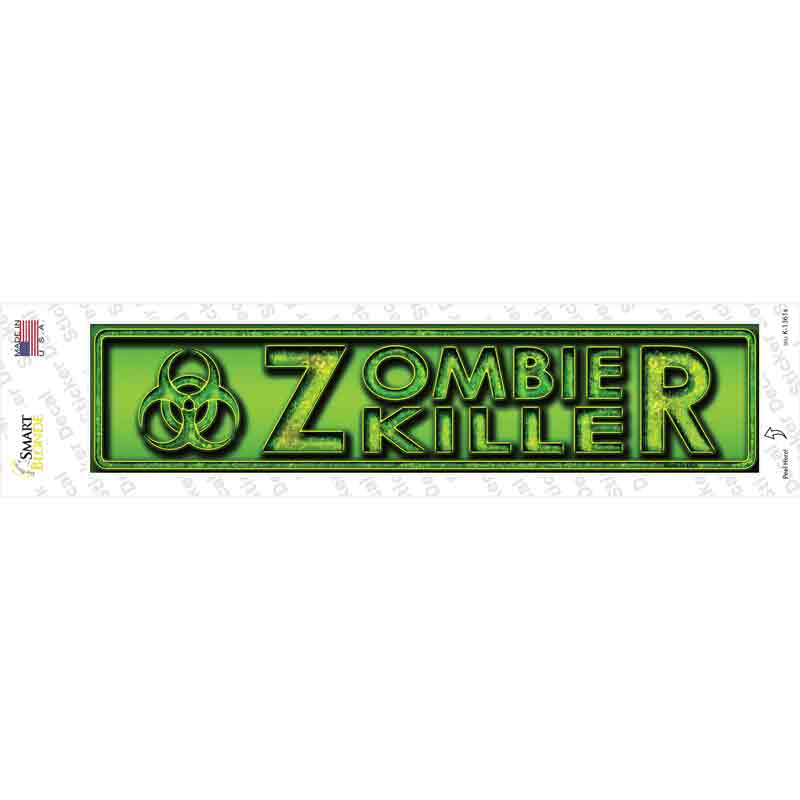 K-1361s-M Zombie Killer Novelty Narrow Sticker Decal - Medium