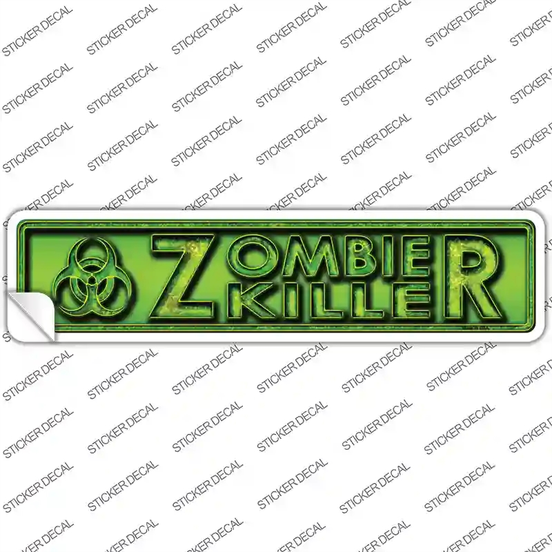 K-1361s-XL Zombie Killer Novelty Narrow Sticker Decal - Extra Large
