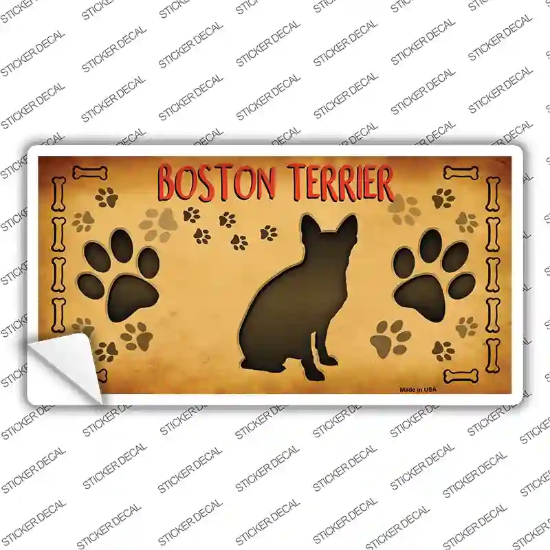 LP-11305s-S Boston Terrier Novelty Sticker Decal - Small