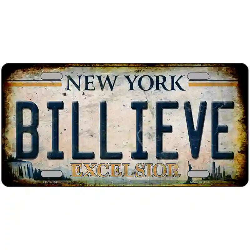 LLP-14084 24 x 12 in. Billieve Excelsior   York Novelty License Plate