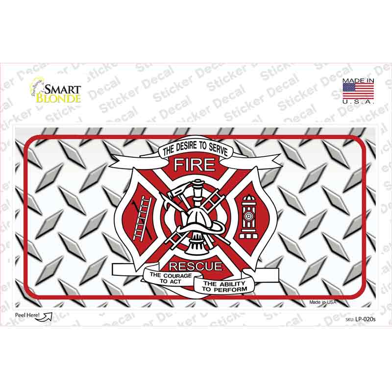 LP-020s-M Fire Fighter Rescue Novelty Sticker Decal - Medium