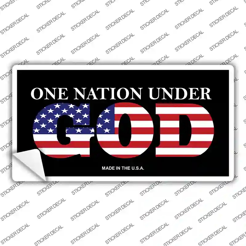 LP-137s-S One Nation Under God Flag Novelty Sticker Decal - Small