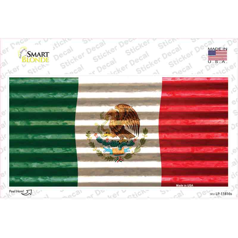 LP-11816s-M Mexico Flag Novelty Sticker Decal - Medium