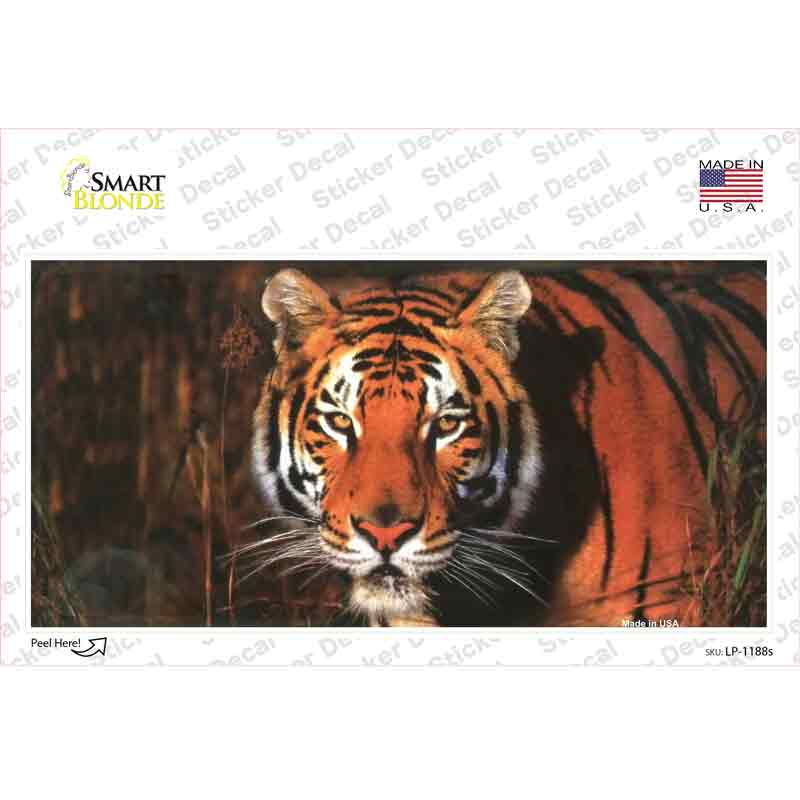 LP-1188s-M Tiger Silhouette Novelty Sticker Decal - Medium