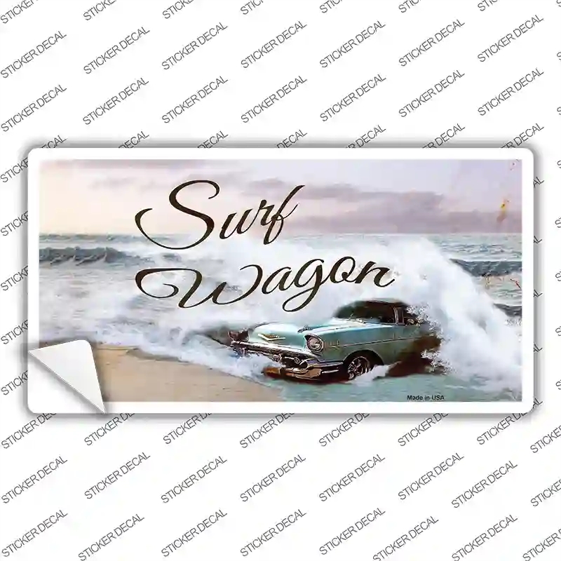 LP-11894s-XL Surf Wagon Novelty Sticker Decal - Extra Large