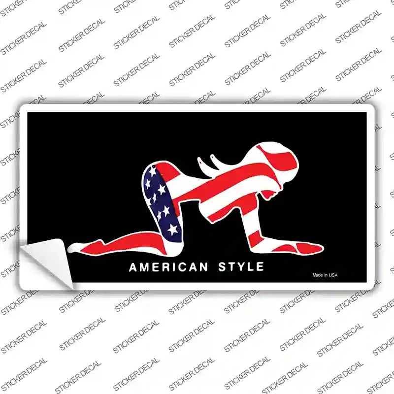 LP-001s-S American Style Sexy Flag Pose Novelty Sticker Decal - Small