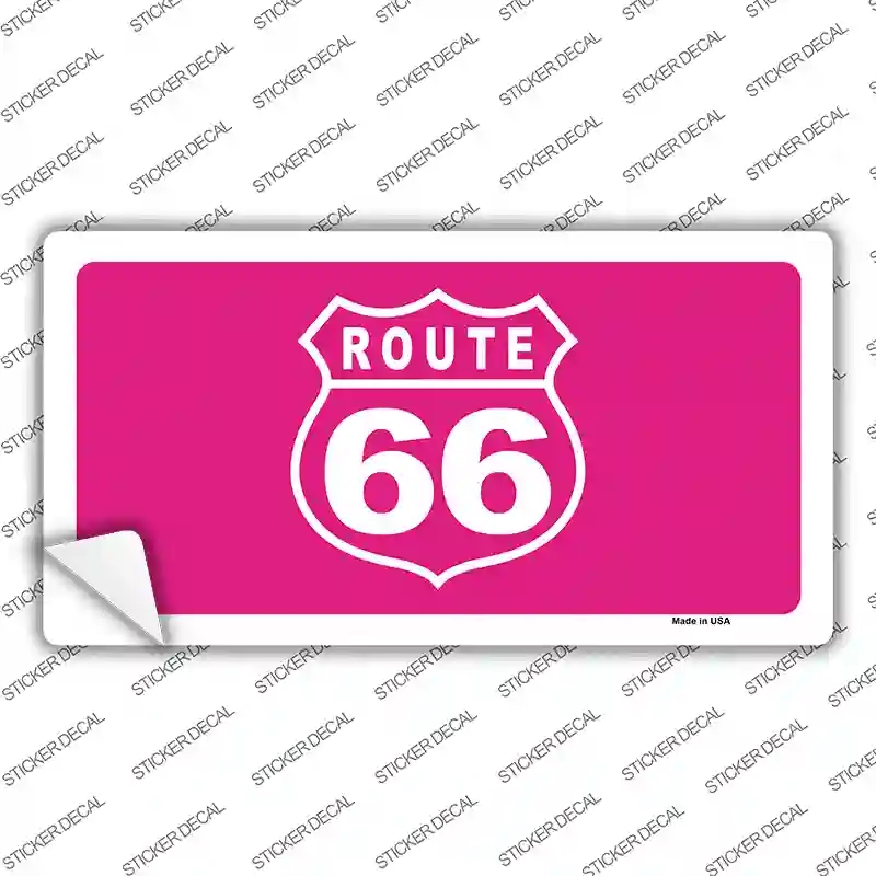 LP-025s-S US Route 66 Pink Novelty Sticker Decal - Small
