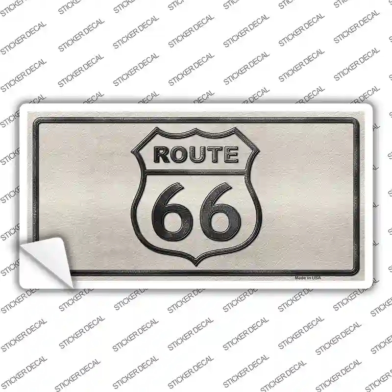 LP-097s-S Route 66 Shield White Novelty Sticker Decal - Small