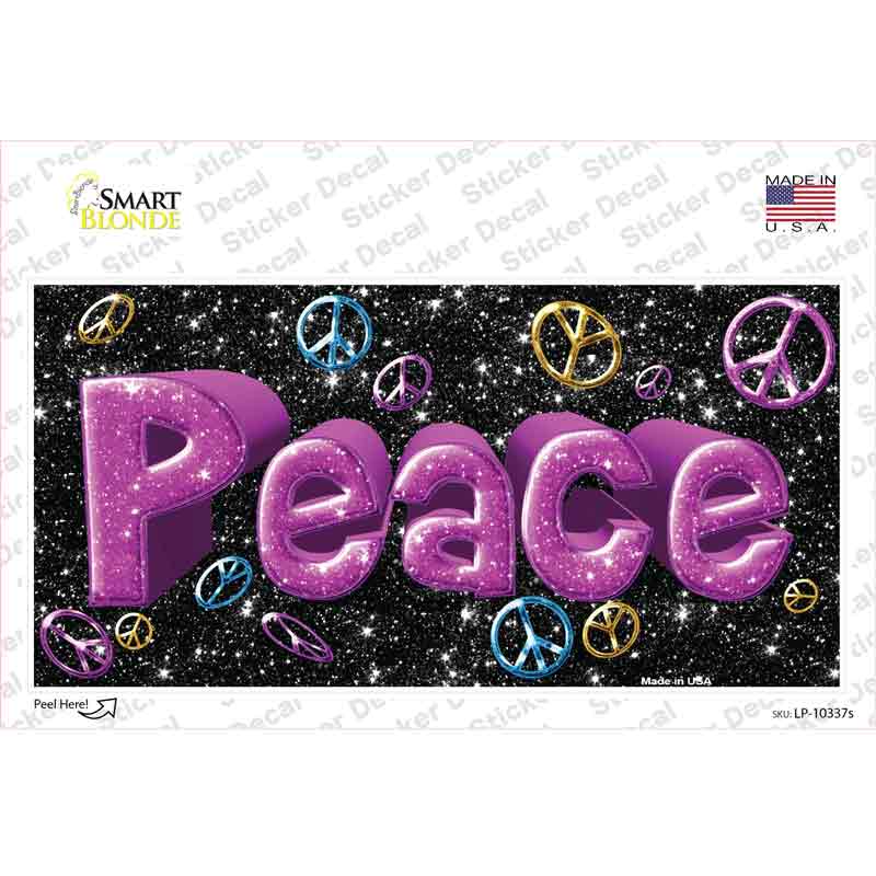 LP-10337s-M Peace Novelty Sticker Decal - Medium