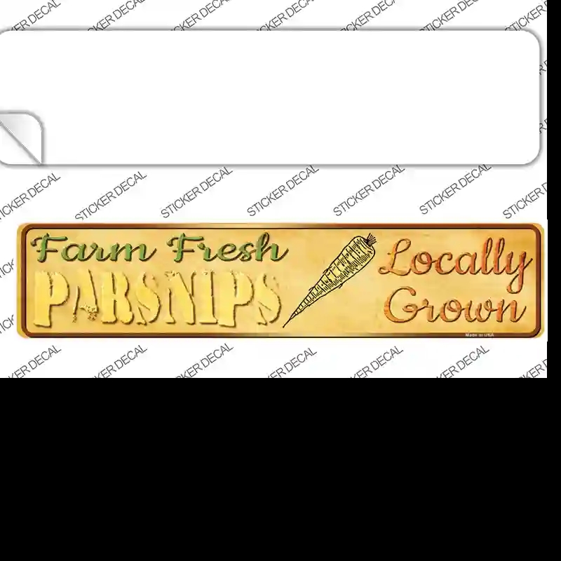 K-673s-S Farm Fresh Parsnips Novelty Narrow Sticker Decal - Small