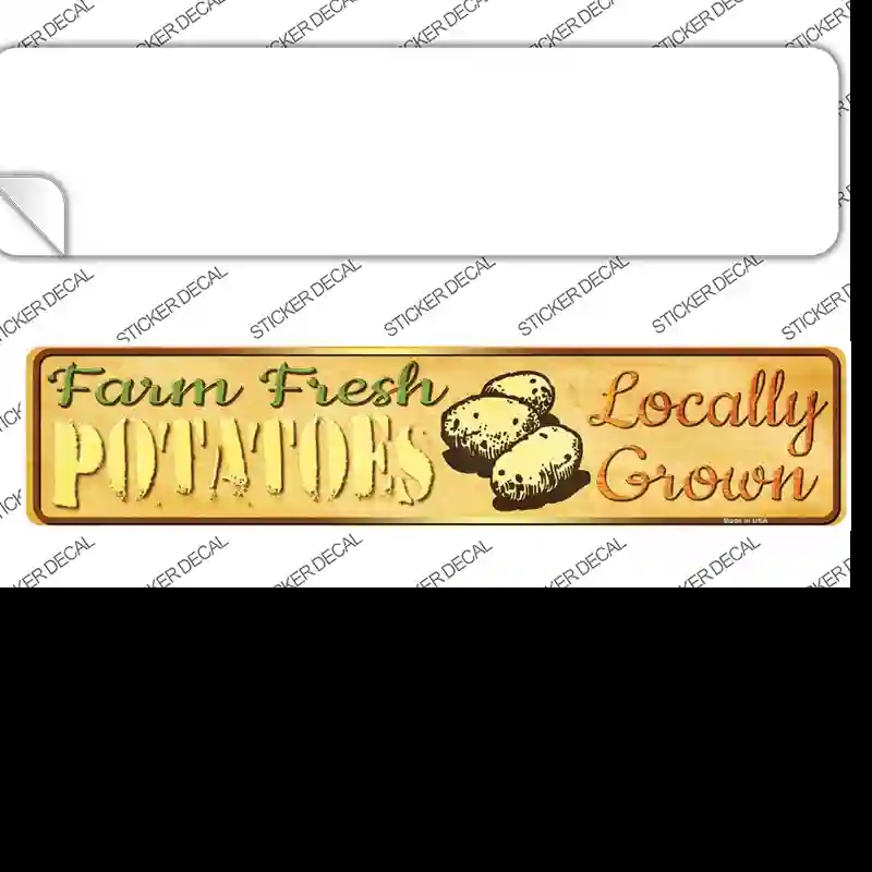 K-679s-S Farm Fresh Potatoes Novelty Narrow Sticker Decal - Small