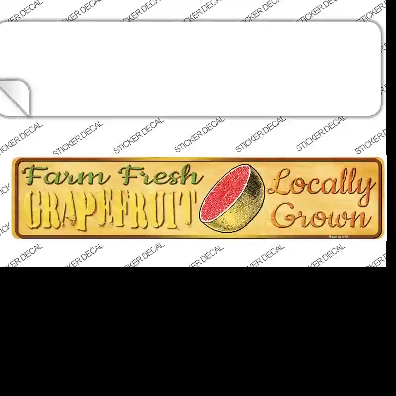 K-683s-L Farm Fresh Grapefruit Novelty Narrow Sticker Decal - Large
