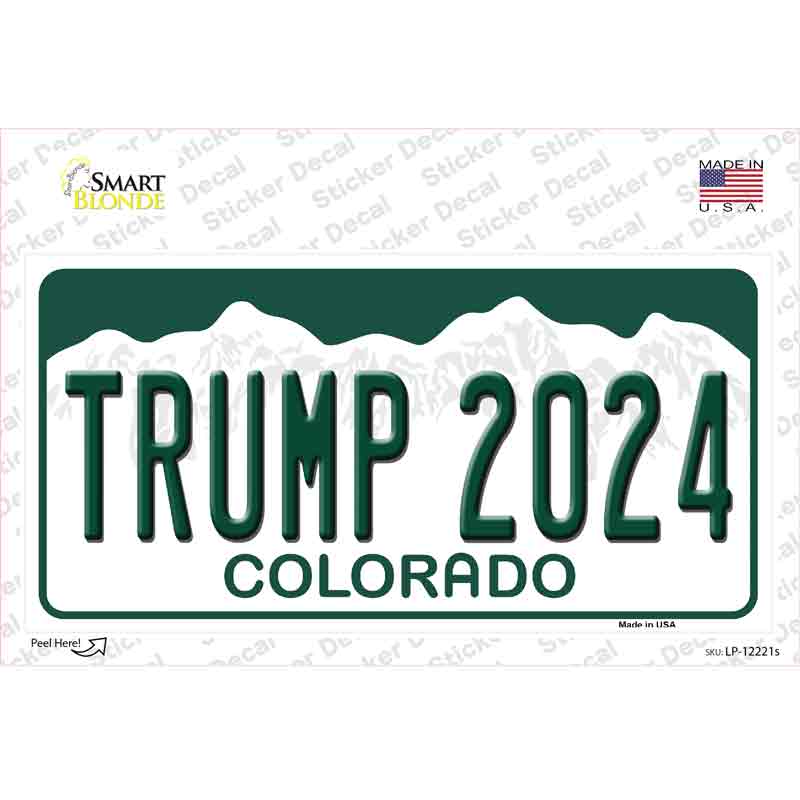 LP-12221s-M Trump 2024 Colorado Novelty Sticker Decal - Medium